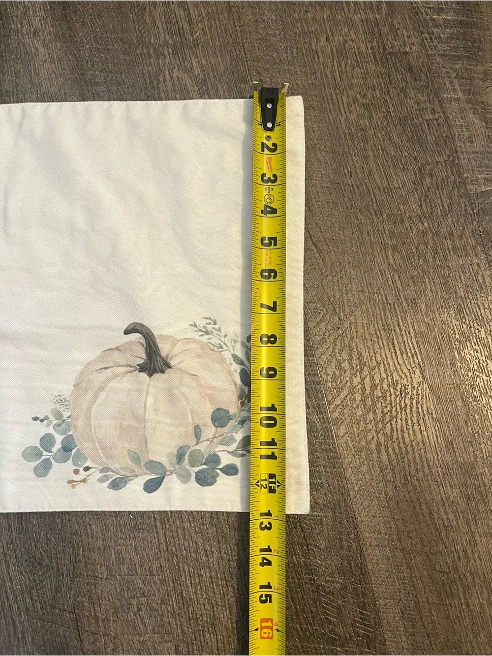 2 pc. Set White Pumpkin Placemat Neutral Fall Table Décor Reversible